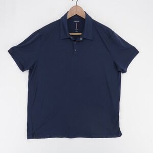 Proof 72 Hour Polo Shirt Mens XL Navy Blue Merino Wool Performance Classic Fit